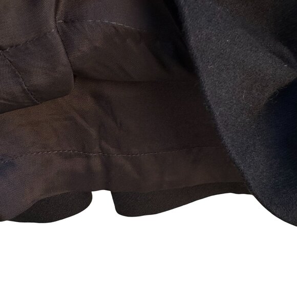 Vintage Womens Black 4P Preppy Minimalist Mid-Length Pleated Lined Skirt Pockets - Picture 7 of 9